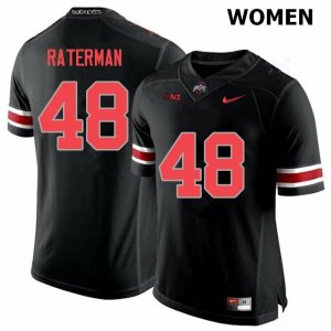 Women's Ohio State Buckeyes #48 Clay Raterman Blackout Nike NCAA College Football Jersey Anti-slip SYE2244HF